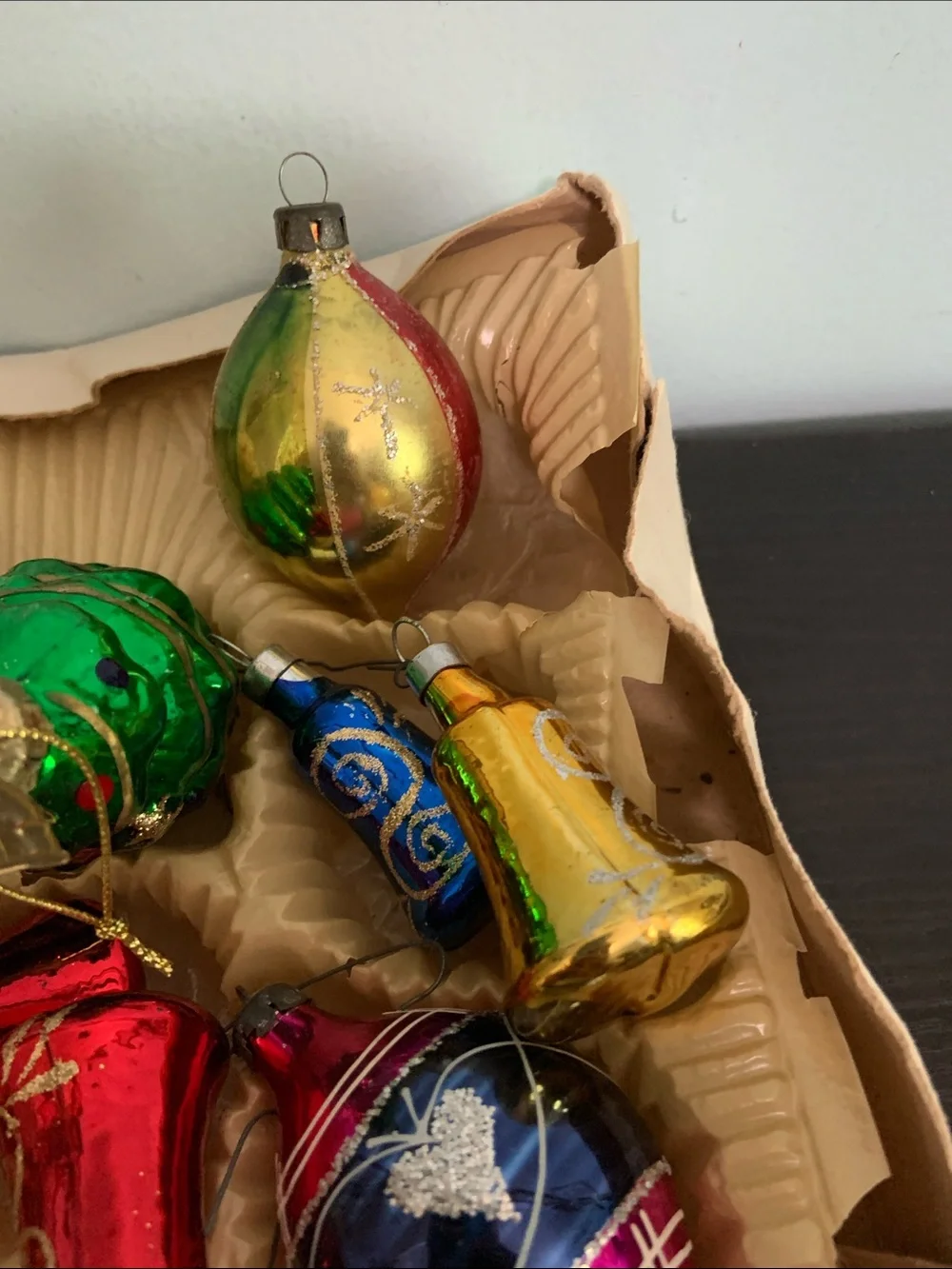 Glass Christmas Ornaments Mixed Lot of 10